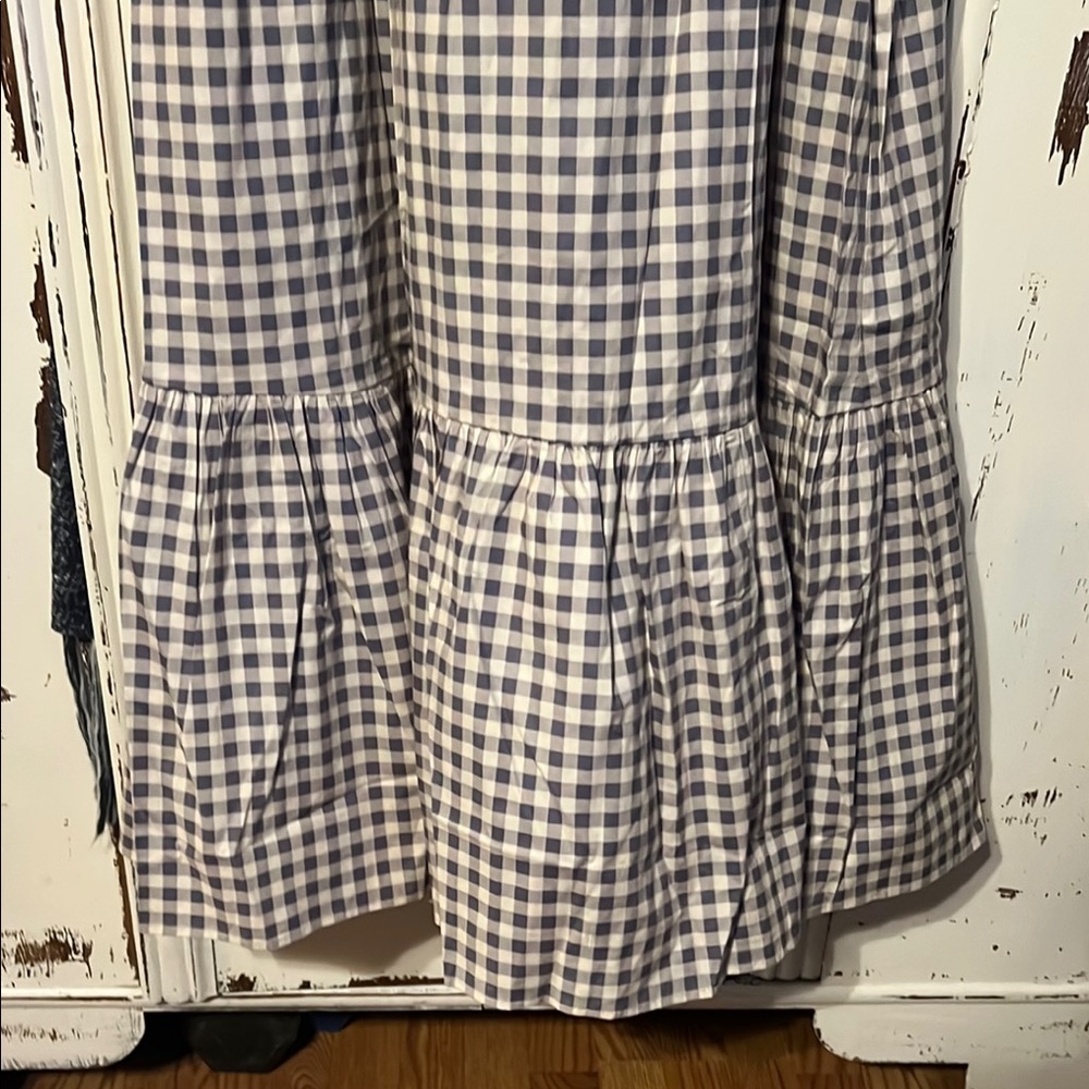 WeWoreWhat Cream and Blue Smocked Tiered Maxi Skirt - Picture 5 of 6